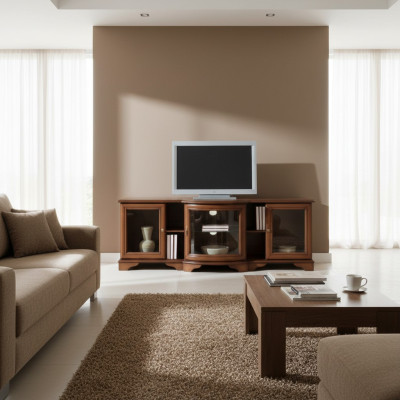 Klassischer Unterschank Fernsehschrank TV Schrank RTV Kommode Landhaus Z1-RTV