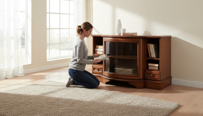 Klassischer Unterschank RTV Fernsehschrank TV Schrank Kommode Landhaus Z-RTV