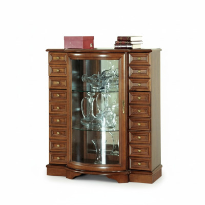 Klassische Vitrine Kommode Kommoden Kommodenschrank Schrank Vitrinen Model Z-KS2
