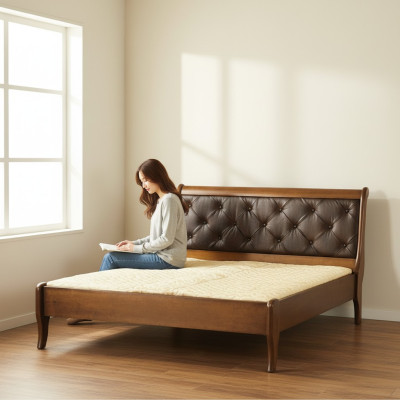 Klassisches Bett Betten Ehebett Doppelbett Holzbett Landhaus Model N-Bett T