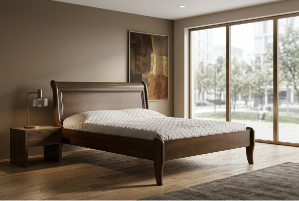 Klassisches Bett Betten Ehebett Doppelbett Holzbett Landhaus - Model N-Bett P