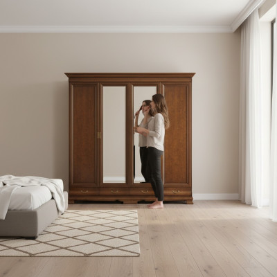 Klassische Schränke Schrank Holzschrank Schrankwand Kleiderschrank