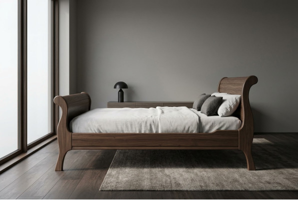 Skutečné dřevo Masivní Koloniální styl Postel 160/180x200cm Postele Manželská postel Nová品肖
