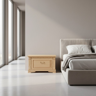 Klassische Nachttische Nachttisch Nachkonsolen Tisch Massiv Holz Kolonial Stil