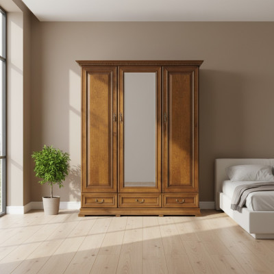 Klassische Schränke Schrank Schrankwand Kleiderschrank Massiv Neu Italy R-3D