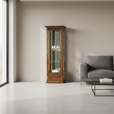 Klassischer Vitrine Vitrinenschrank Vitrinen Schrank Glas Sammler Museum R-W2