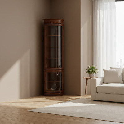 Klassische Schrank Vitrine Eckschrank Vitrinen Vitrinenschrank Model BA-11