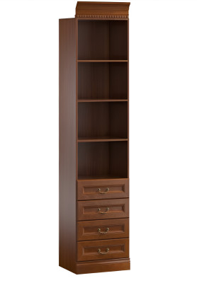 Klasické skříně skříň skříňová stěna knihovna regál vitrína - model BA-6.