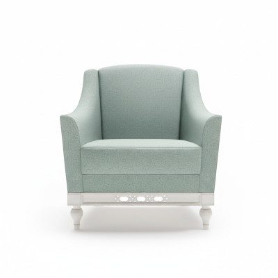 Chesterfield Ohrensessel Sessel Polster Fernseh Büro Couch Echtes Leder FL-1Siz
