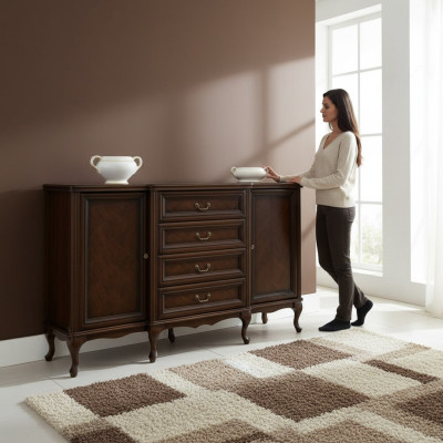Klassische Kommode Kommoden Kommodenschrank Antik Büro Schrank Sideboard W-K4Sz