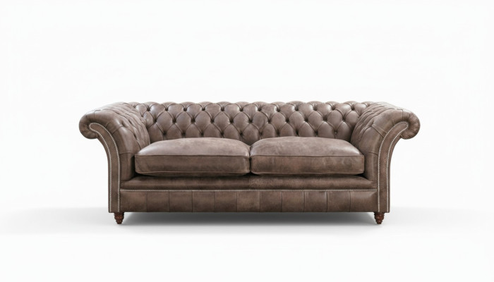 Chesterfield pohovka gauč čalouněná souprava 3 místná sedací kůže textil 161013-24