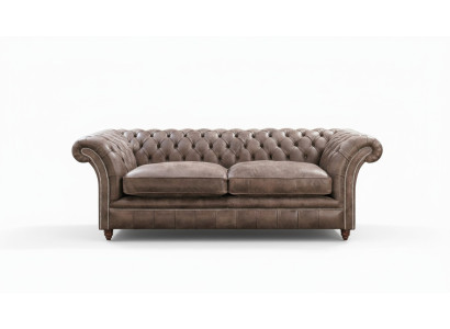 Chesterfield pohovka gauč čalouněná souprava 3 místná sedací kůže textil 161013-24