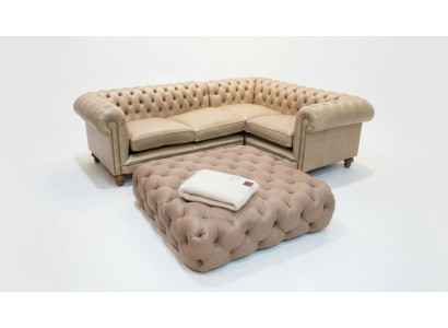 Ledersofa Ecksofa Sofa Couch Polster Chesterfield Eckgarnitur Garnitur Ecke Neu