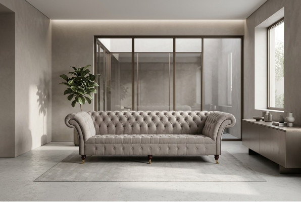 Chesterfield Sofa 4 Sitzer XXL Polster Designer Couchen Sofas Garnitur