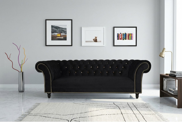 Chesterfield Sofa Polster Designer Couchen Sofas Garnitur Textil Stoff Textil 30