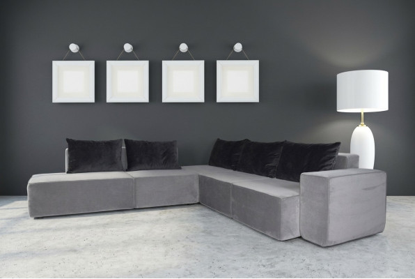 Designer Sofa Ecksofa Stoffsofa System Sofa Textil Samt Eckcouch Couch SL Sofa 2