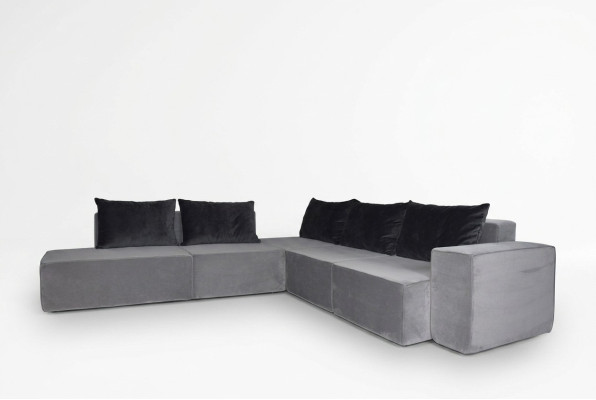 Designer Sofa Ecksofa Stoffsofa System Sofa Textil Samt Eckcouch Couch SL Sofa 2