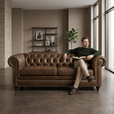 Chesterfield Sofa 3 SITZER Polster Designer Couchen Sofas Garnitur SL Sofa 8 Neu