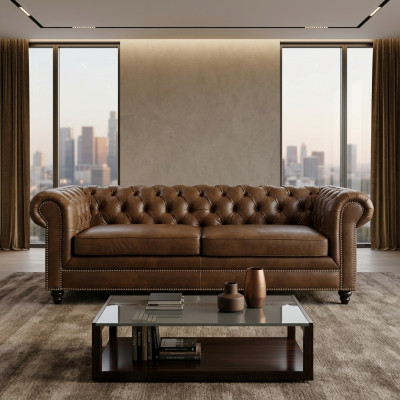 Chesterfield Sofa 3 SITZER Polster Designer Couchen Sofas Garnitur SL Sofa 8 Neu