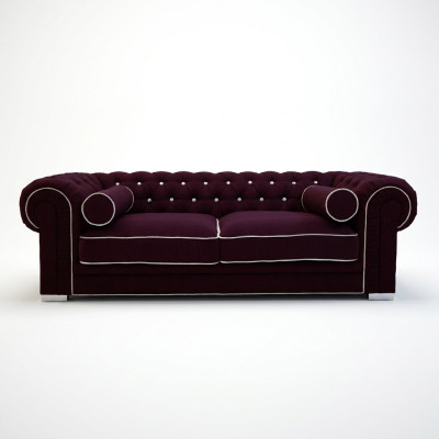 Chesterfield Pohovka 3 SEDAČKY Polstrovaný Designér Pohovky Garnitura SL Pohovka 20