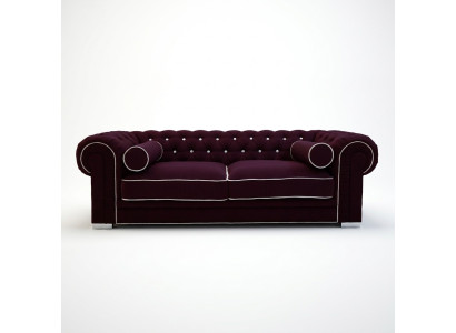 Chesterfield Pohovka 3 SEDAČKY Polstrovaný Designér Pohovky Garnitura SL Pohovka 20
