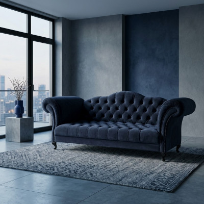 Chesterfield pohovka 3 SEDAČKA čalouněná designová pohovka set SLIII pohovka č. 2