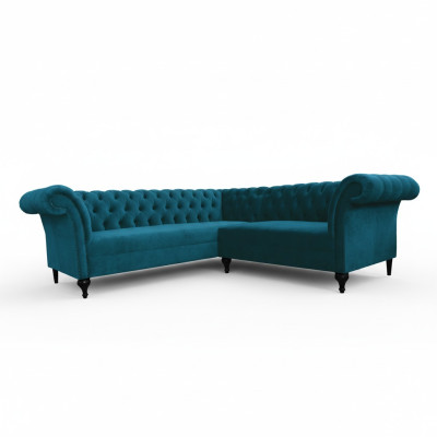 Chesterfield Ecksofa Eckcouch Designer Sofa Couch Samt Ledersofa