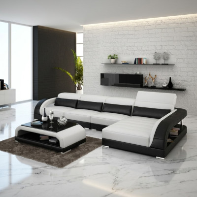 Ledersofa Couch Sofa Wohnlandschaft Eck Modern Ecksofa Design Garnitur