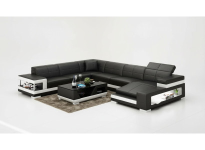 Kůžedeštní pohovka obývací souprava rohová sedací souprava Design Moderní Pohovka G8017