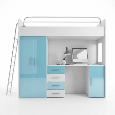 DOPPELSTOCKBETT STOCKBETT ETAGENBETT + SCHREIBTISCH Schrank Betten Kinderzimmer