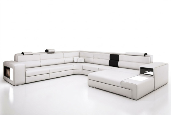 Ecksofa Pohovka Gauč Čalounění Design Souprava Textil Koženka Obývací stěna
