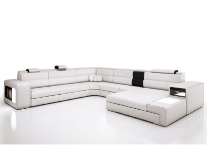 Ecksofa Pohovka Gauč Čalounění Design Souprava Textil Koženka Obývací stěna
