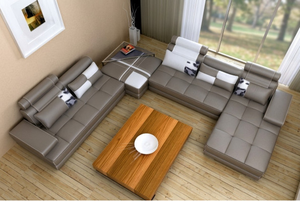 Elegantes U-Form-Designer-Ecksofa Perfekte Synthese von Stil und Komfort