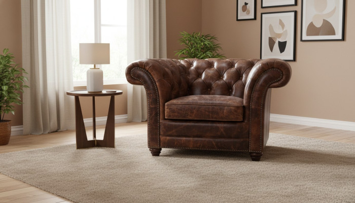 Chesterfield Pohovka Pohovka Polstrování 1 Místní Křeslo Pohovky Design Polstrování Kůže Nový
