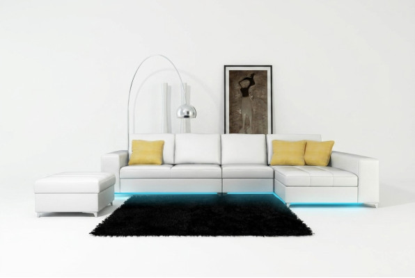Ledersofa Sofa Couch Wohnlandschaft Modern Ecksofa Eck Garnitur Design