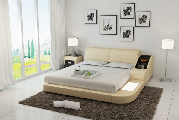 Wasserbett Hotel Doppel Bett Betten Komplett Lederbett Polsterbett Wasser LB8815