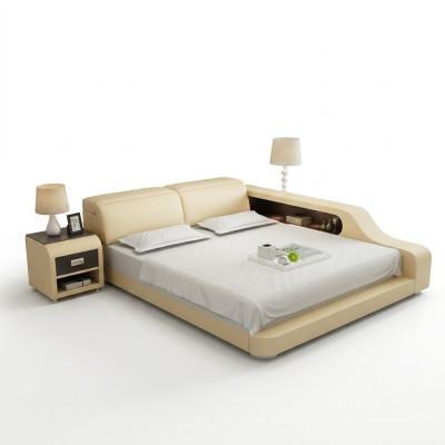 Wasserbett Hotel Doppel Bett Betten Komplett Lederbett Polsterbett Wasser LB8818