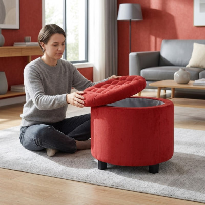 Hocker Fußhocker Ottoman Sitzhocker Sitzpouf Wohnzimmer Designer Solano