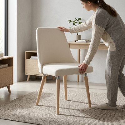 Designová židle Luxus Lehátko Potahované židle Křesla Obývací Pokoj Jídelní Pokoj Nový