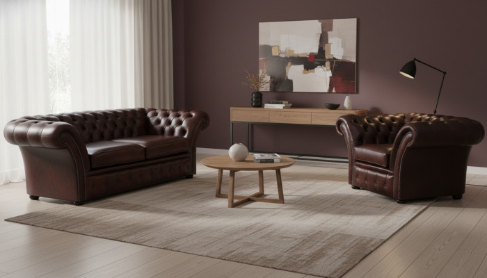 Chesterfield Couch Polster Sitz Sofagarnitur Sofa Couch Garnitur 2+1