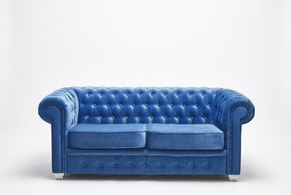 Chesterfield Design Luxus Polster Sofa Couch Sitz Garnitur Leder Textil Neu #H3