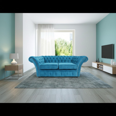 Chesterfield Sofa Couch Polster Sofas Klassischer 2Sitzer Leder Stoff Winchester