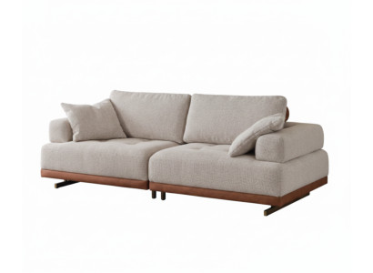 3-Sitzer Sofa Moderner Stil Stoffbezug Weiches Sofa Eleganter Stil