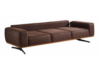 4-Sitzer Sofa Modernen Stil Braune Farbe Holzgestell Elegantes Design
