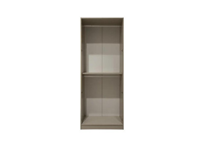 2turiger Kleiderschrank mit Kleiderstange Beige Moderner Stil Elegant