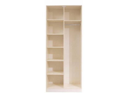 2turiger Kleiderschrank mit Regalen Beige Moderner Stil Funktional