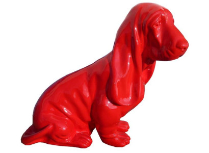 Abstrakte Deko Figur Statue Skulptur Figuren Statuen Skulpturen Roter Hund Neu